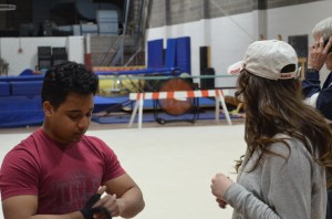 Boxing interview, Photo by Asher Elmquist